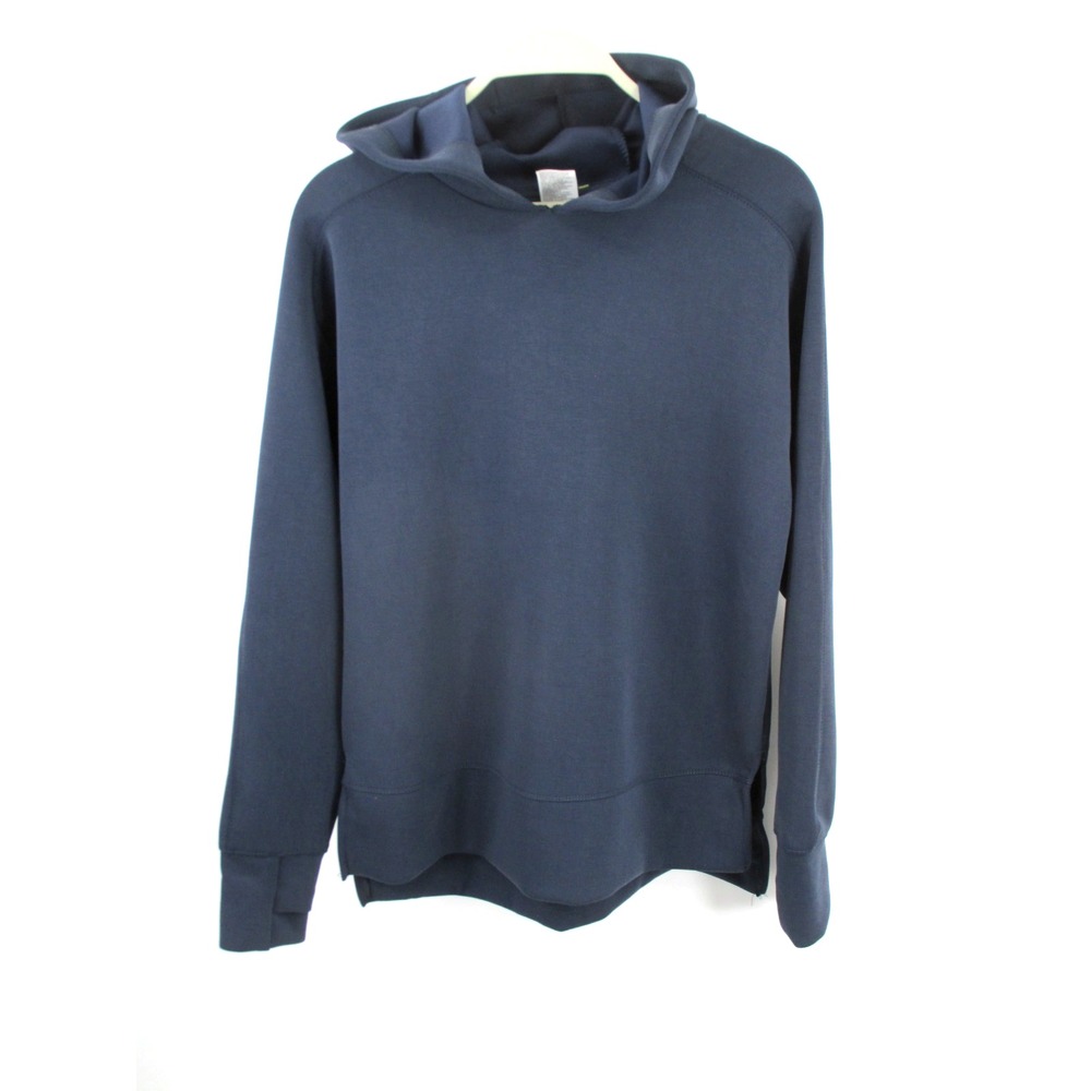 NWT ALL IN MOTION Pullover Hoodie Sweatshirt Women XS Blue Below Hip Yoga Active